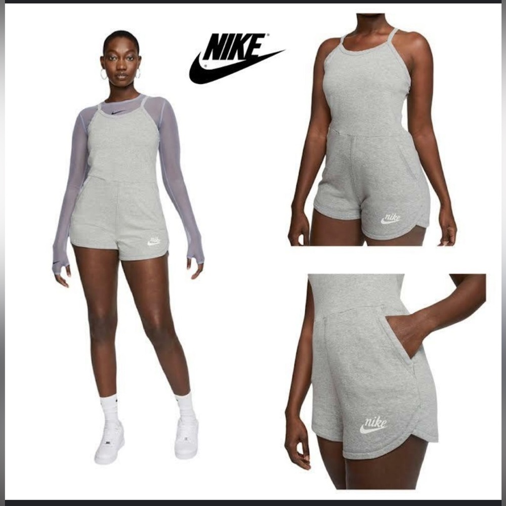 Nike Sz L Women's Gray Gym Sportswear Romper